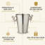 Hand-Finished Levesque Nickel Plated Champagne Bucket, Freestanding Design, Elegant Leopard Pattern, Perfect for Parties