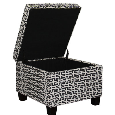 Rangement géométrique de 18 po de hauteur à motif d'étoile, détail décoratif brun, base en bois, coussin de mousse souple d'une largeur de 27 po, 97%, longueur du siège de 24,92 po