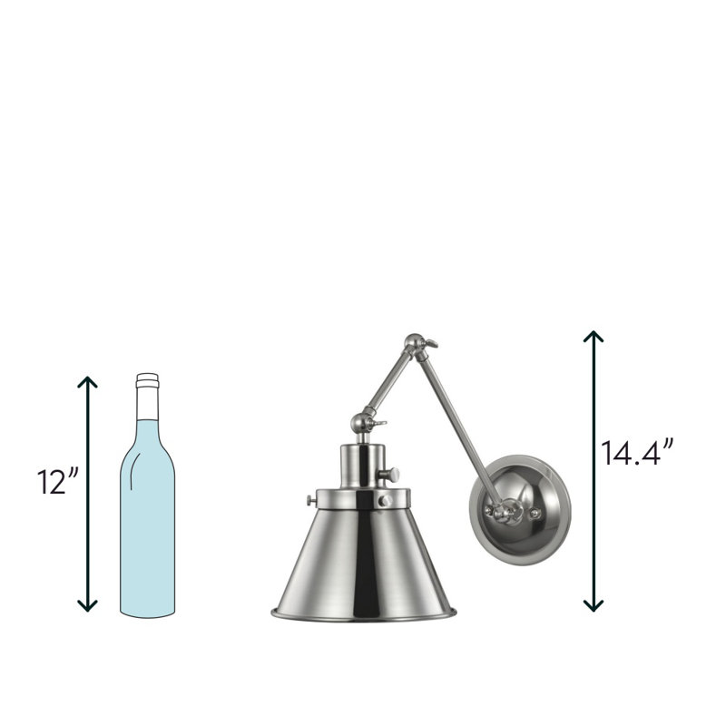Oakpark Swing Arm Sconce, Brushed Nickel