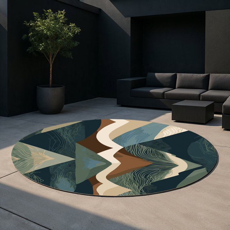 Tapis intérieur et extérieur Luminous Dreams, Rond 5 pi