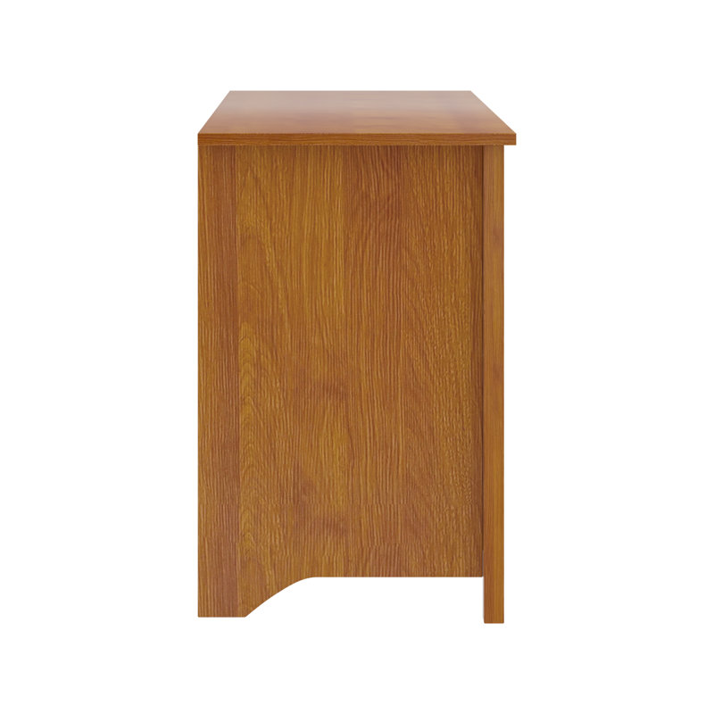 Billy Modern 2 Piece Living Room Media And Console Set, Amber Walnut