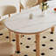 table de salle à manger ovale en bois de frêne-521850136