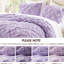 Édredon très grand mauve à motif floral avec attaches décoratives et broderie décontractée, confort douillet, utilisation toutes saisons, matelassage en microfibre lavable à la machine, motif douillet pour une bonne nuit de sommeil-128860320-128860326