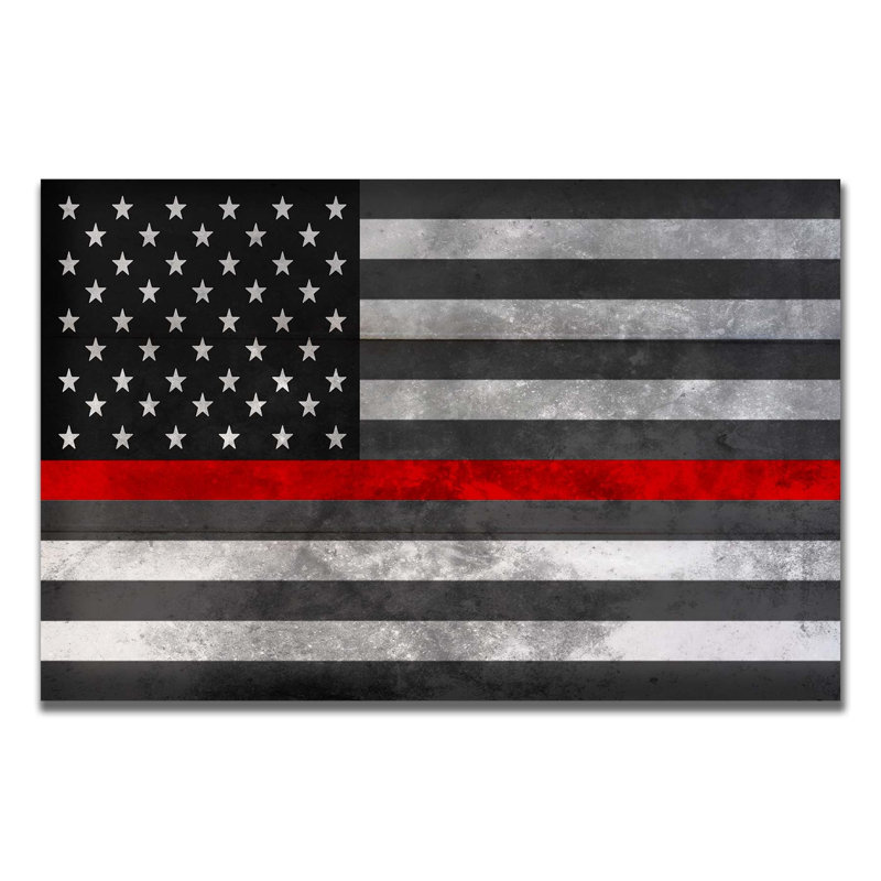 Drapeau de ligne mince rouge, H 16 po x l 24 po