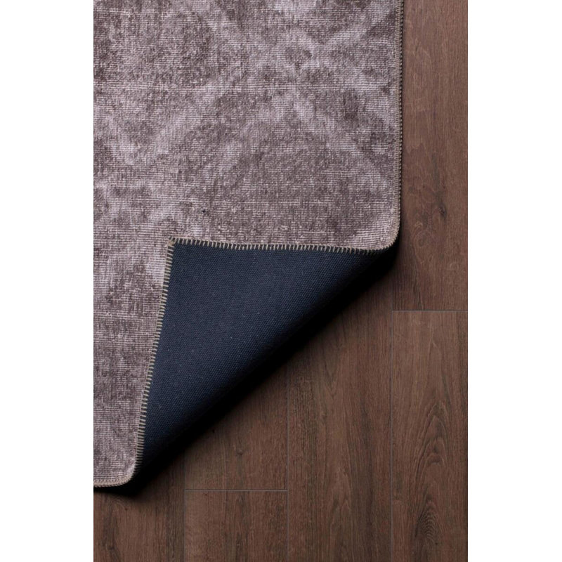 Tapis décoratif géométrique brun, Rectangle 9 pi 11 po x 13 pi 2 po