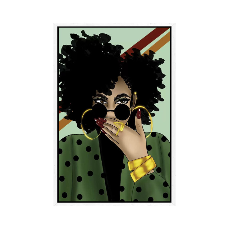 Nafeesa Ali by Zola - Print on Canvas, 66.04cm H x 45.72cm W x 3.81cm D, White Framed