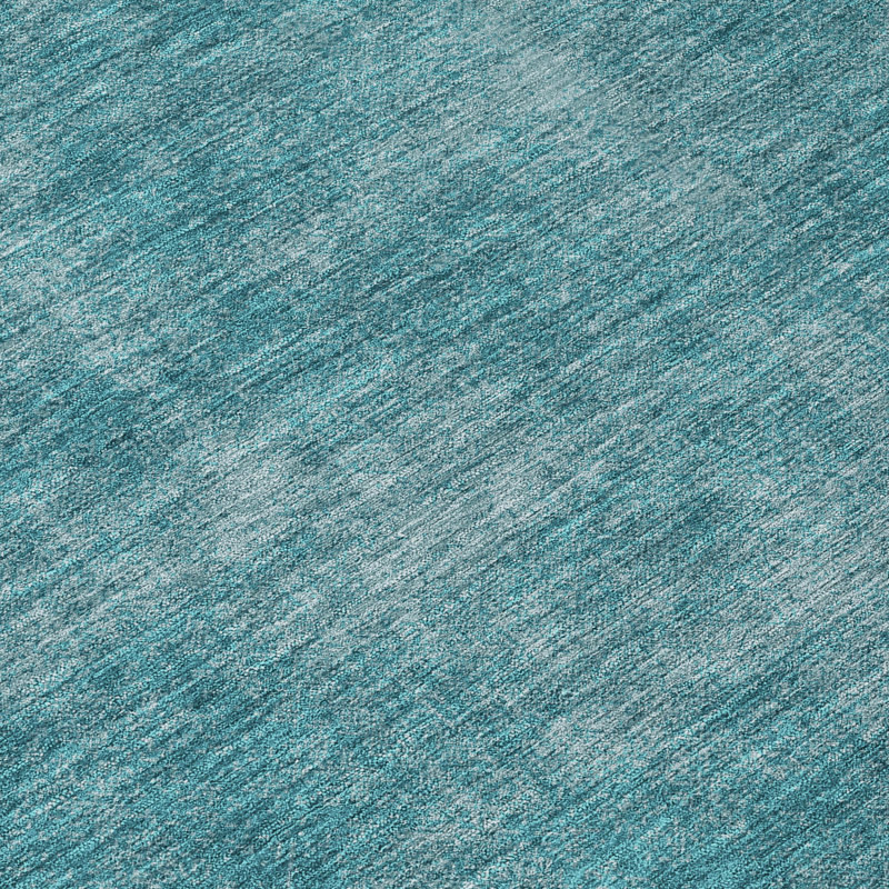 Teal Flat Woven Synthetic Washable Rectangular 8' x 10' Area Rug