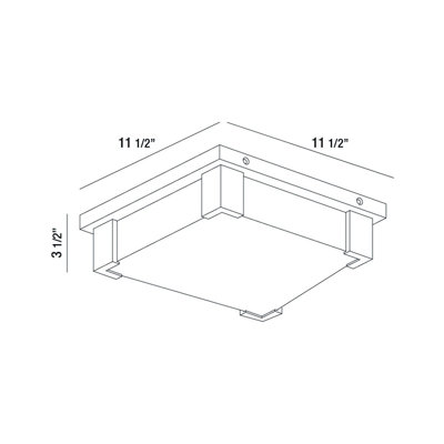 Thornhill, Flush Mount, 12", Matte Black, White Glass