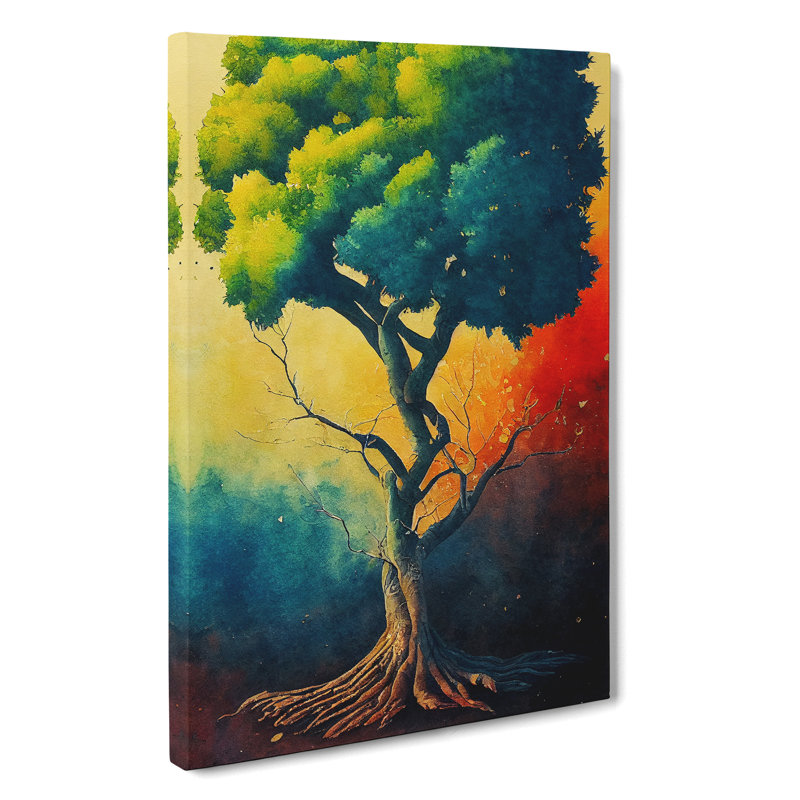 A Painted Tree No.5 - Wrapped Canvas, 50cm H x 35cm W x 3cm D