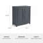 Armoire en bois 2 portes Martha Stewart Bedford-132949374