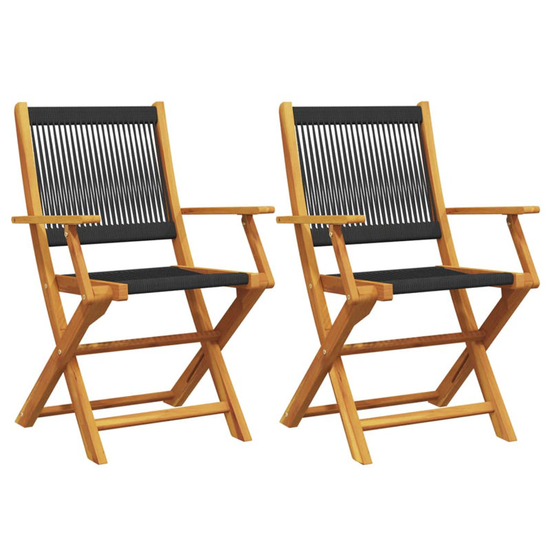 Villejuif Patio Dining Accent Chair, Black