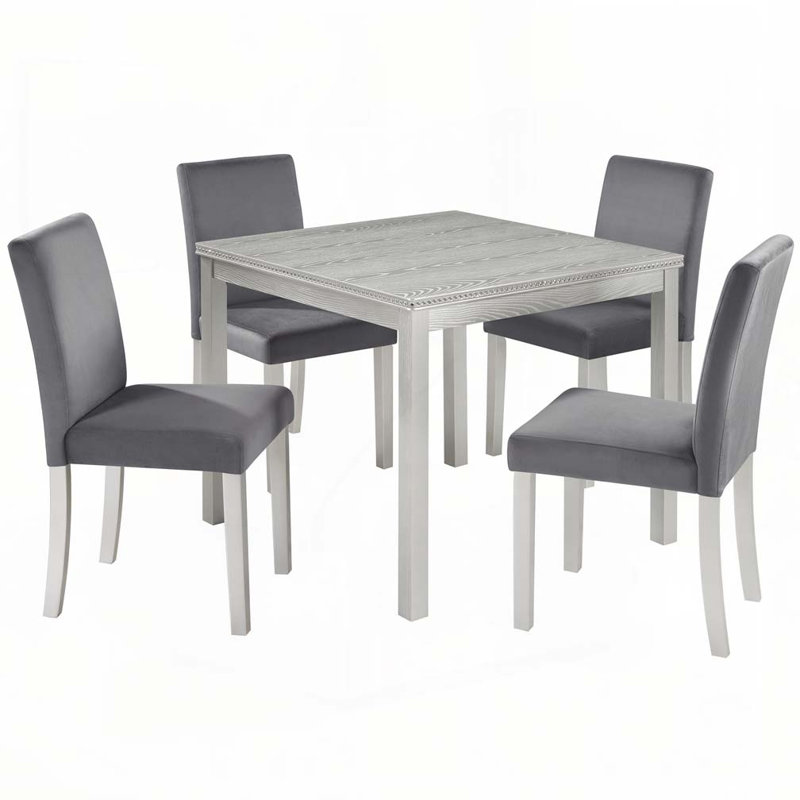 5 Piece Wooden Dining Table Set