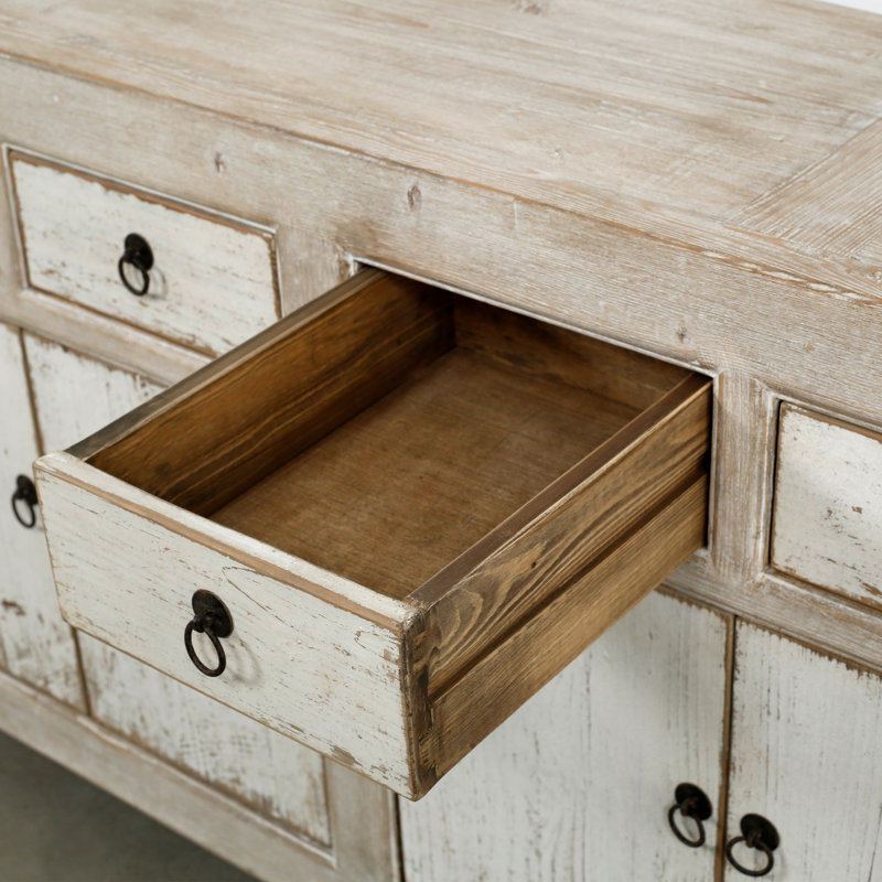 Shandong Ming 90.55'' W Solid Wood Buffet