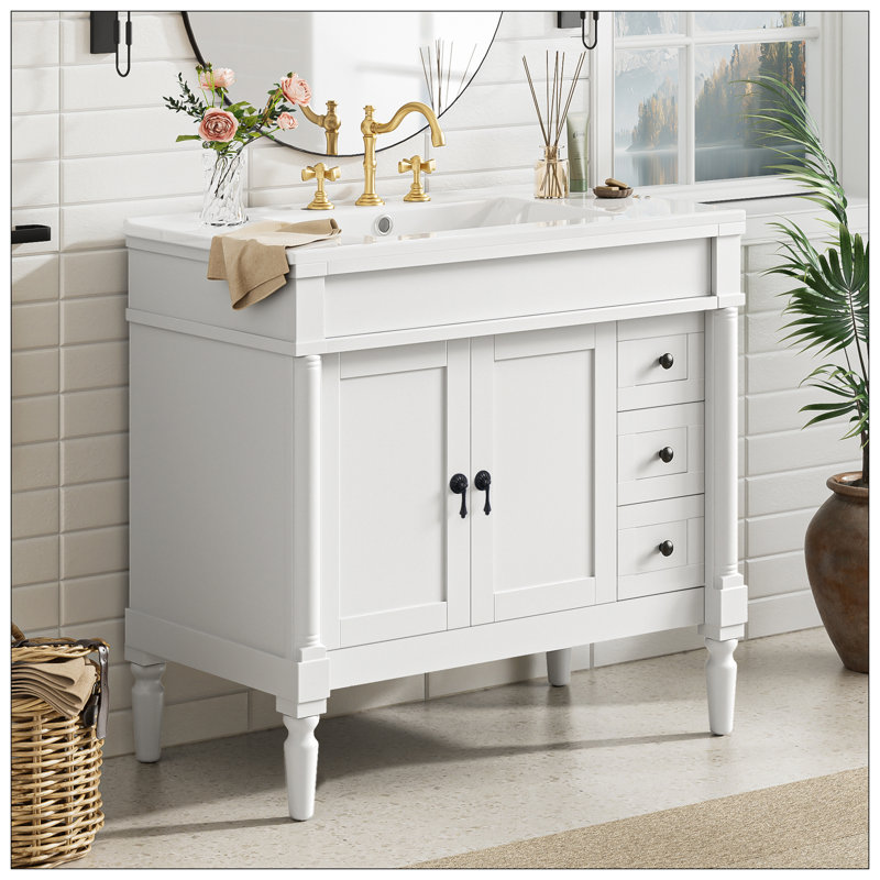 Vanities For Bathroom, Black, White