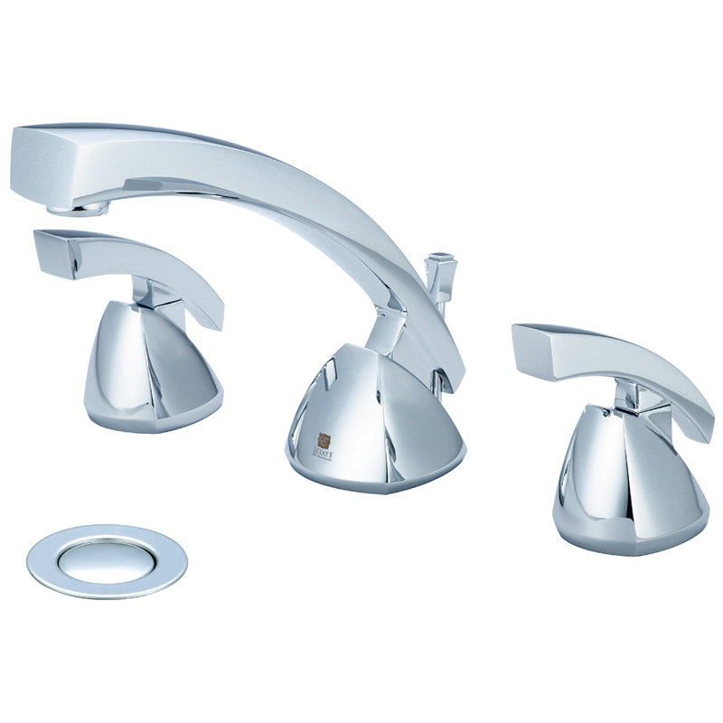 Robinet espacé avec ensemble de drain Caesar, Chrome poli