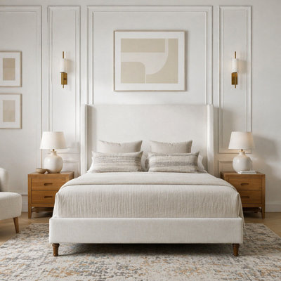 Elegant Simplicity Tall Headboard Upholstered Bed