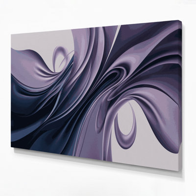 Gradient Abstract 14 Grey Canvas Wall Art