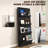  Vinyl Record Display Shelf, 63" Tall Vinyl Record Storage with 3-Color LED Lights & Motion Sensor, 4-Tier Record Holder for CD, DVD, Magazine, Display Stand for Living Room, Black-130444503