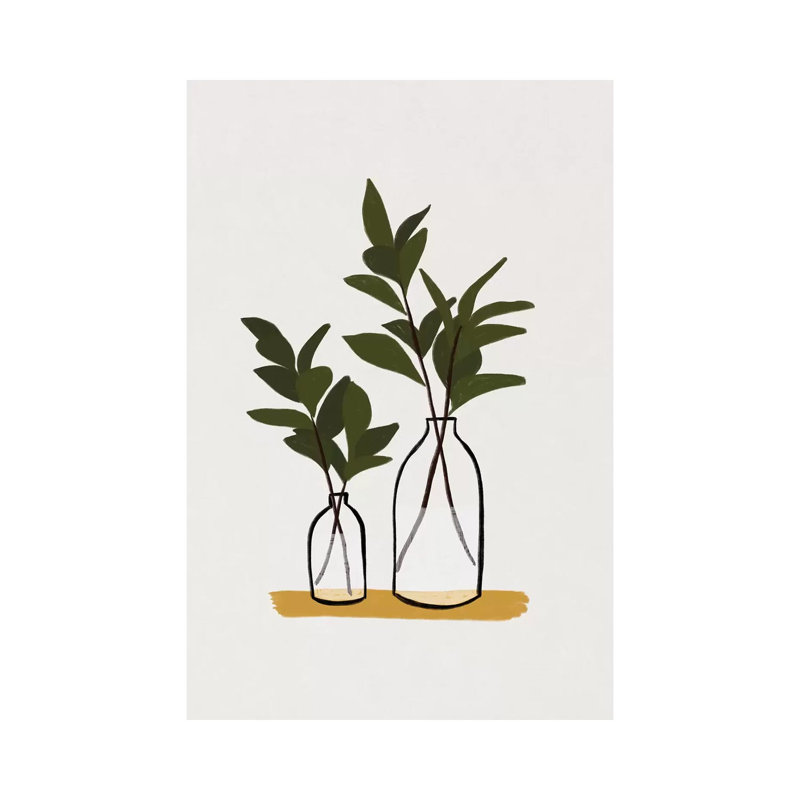 Branches & Bottles by Alisa Galitsyna - Wrapped Canvas Print, 20.32 cm H x 30.48 cm W