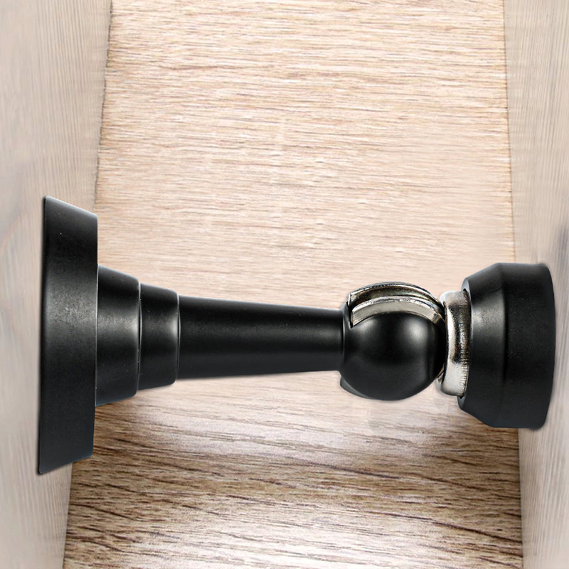 Magnetic Brass Floor Mount Stop, Matte Black