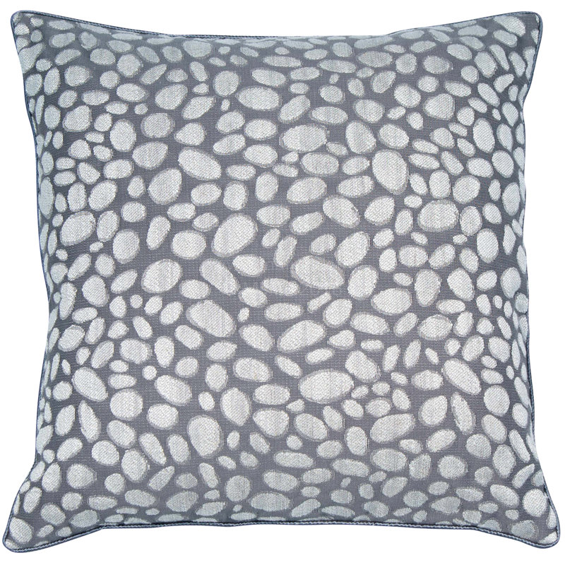 Holton Abstract Square Throw Cushion, Grey, 43cm H x 43cm W x 16cm D