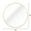 Miroir de salle de bain rond 24 po avec cadre en métal doré (W2203P182026)-855940423