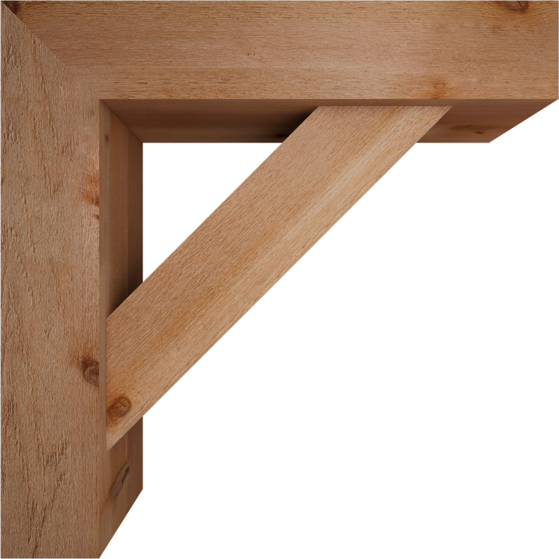 Support de bloc traditionnel avec entretoise décalée, 34 x 34, Cèdre rouge occidental de l 8 po (scié brut)