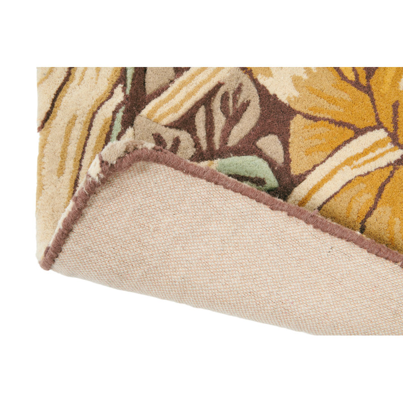 Handmade Wool Floral Area Rug, Rectangle 4'7" x 6'7"