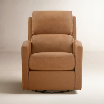 Genuine Leather Swivel Power Recliner