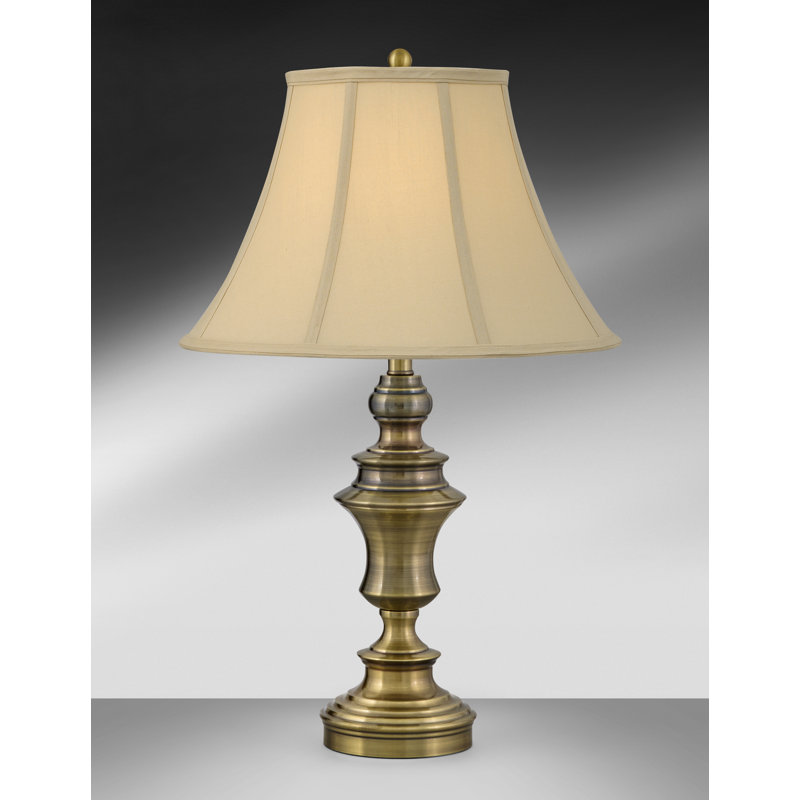 Vigore -  28" Satin Brass Touch Switch Table Lamp with USB Ports