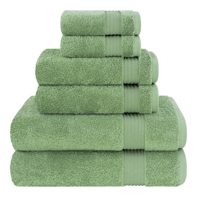 Ensemble de serviettes de bain luxueuses 100% coton turque 6 pièces, très doux et absorbant