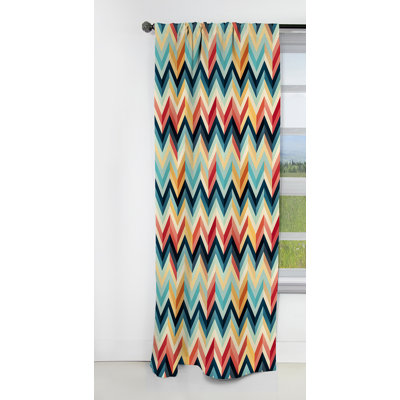 Tribal Fusion Chevron Pattern III - Chevron Curtain - Blackout Chevron Curtain - 1 Panels