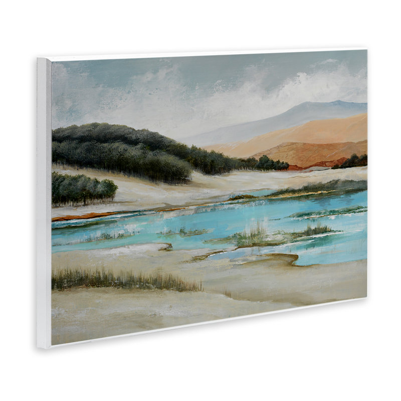 River's Edge Landscape Wall Plaque Art by Max Maxx, 10" H x 15" W