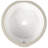 DeerValley 16" x 16" White Ceramic Round Undermount Bathroom Sink with Overflow