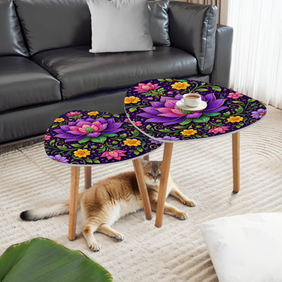 Ensemble de 2 tables basses gigognes Triangle