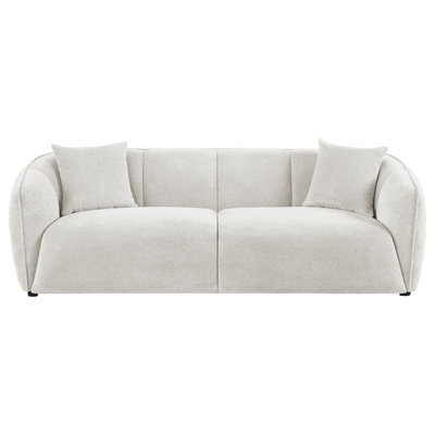 Wilta Upholstered Channel Back Sofa Sand