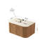 Rangement mural de salle de bain 30 po avec tiroir simple, plateau en pierre frittée romaine, aspect naturel, fabrication en contreplaqué, décor moderne, unité de couleur beige-130675949-130675945