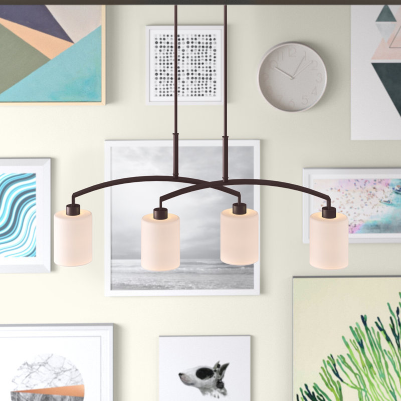 Bismarck 4 - Light Kitchen Island Pendant, Antique Bronze