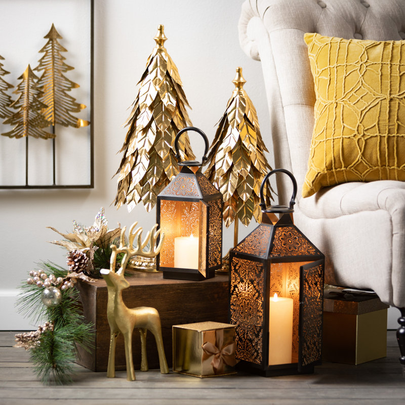 2 Piece Metal Leaf Tree Set
