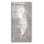 Art mural en verre acrylique 12 po x 24 po Latitude Run® «Silver Blue Eyed Feathers 2» par Albena Hristova-1394983507