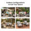 Tables d'appoint modernes, table d'appoint en métal marbré 23,6 po pour patio