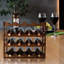 Alfret 16 Bottle Tabletop Wine Bottle Rack Brown