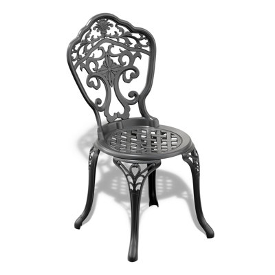 5 Cast Aluminum Dining With Black Frame. Exquisite Lines For Style. 100% Durability. Weather, Corrosion, Coating. Ergonomic Seating. Slip Foot Pad. Easy To Assemble. Seats 4. Rectangular Table