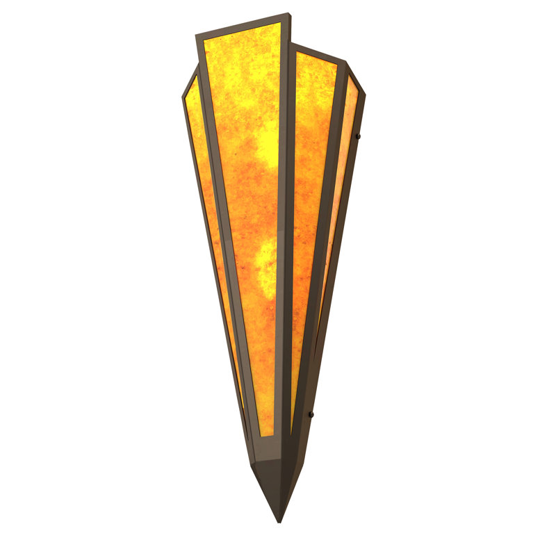 Brum 2 - Light Flush Mounted Sconce, Amber, Oil Rubbed Bronze
