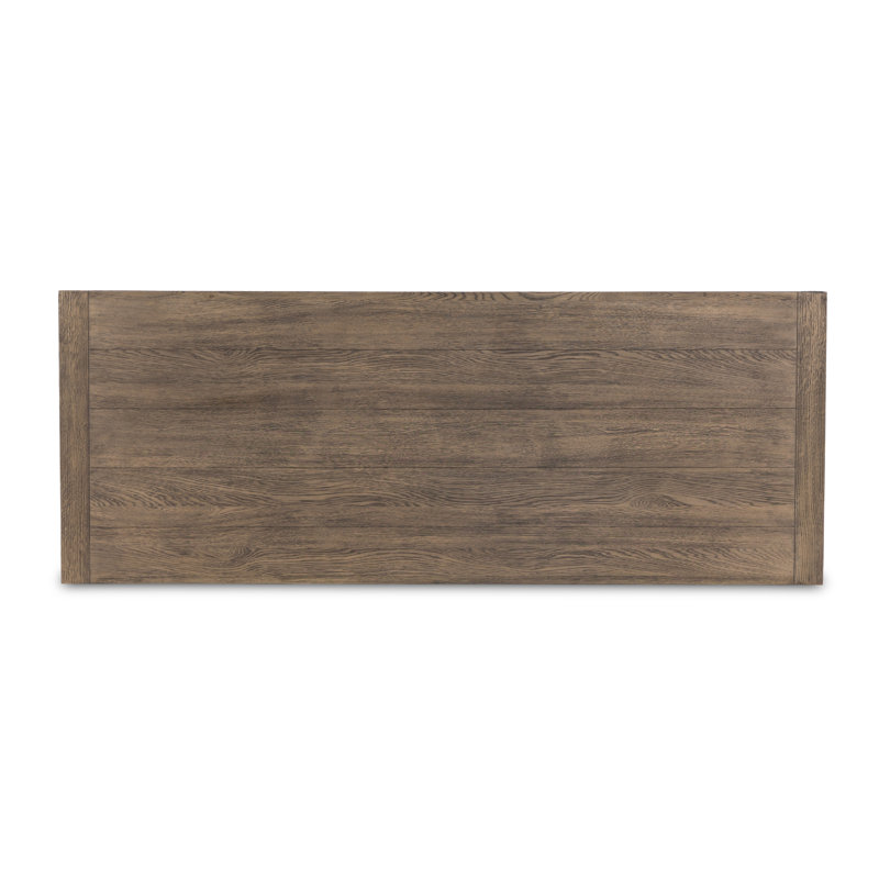 WARBY Solid Wood Writing Desk, Worn Oak