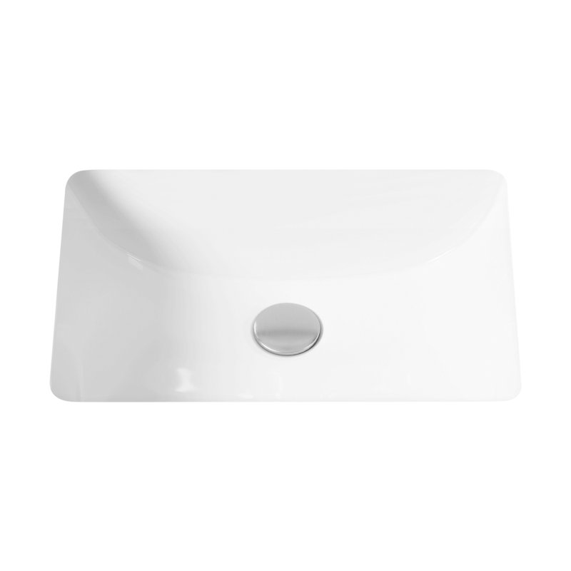 Évier encastré en céramique de 18 po de largeur pour meuble-lavabo