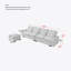 Repose-pieds de canapé modulaire en L 114,5 po-521844966