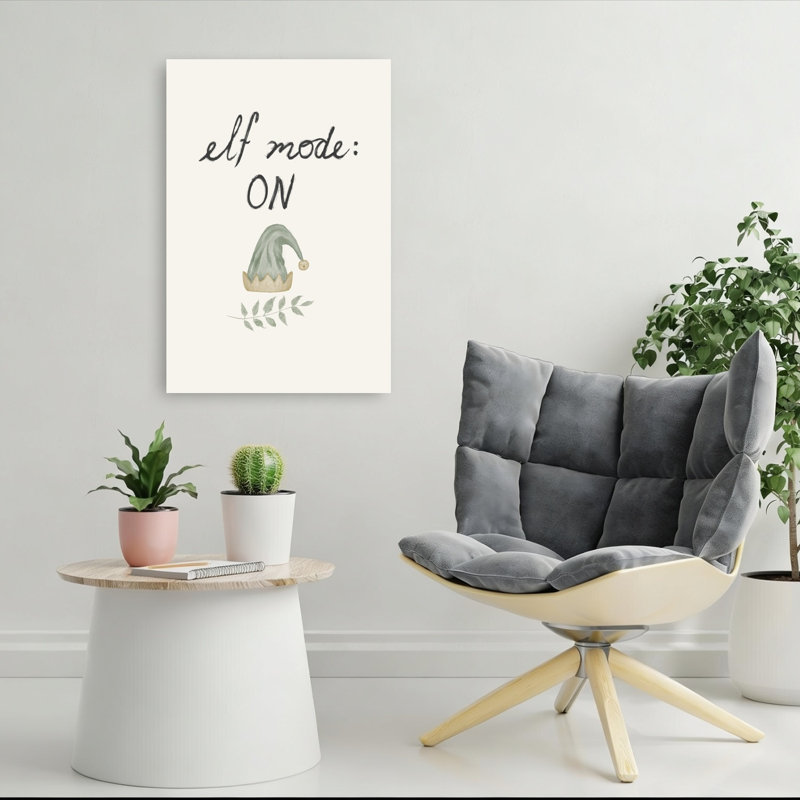 «Elf Mode On Playful Whimsical Abstract Winter Landscape», reproduction d'art mural, H 36 po x l 24 po