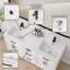 Ensemble de meuble-lavabo double 60 po avec surface solide Qualik-1918631535