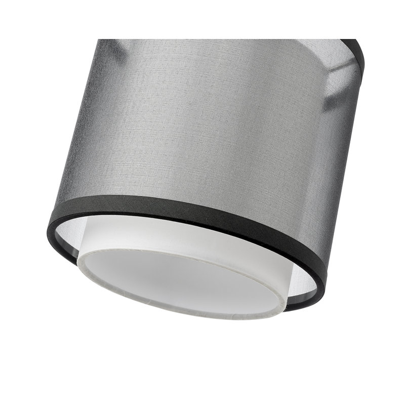 Feltner 1 - Light Single Pendant, 156.75" H x 17" W x 17" D, Metallic Silver, Sheer Snow
